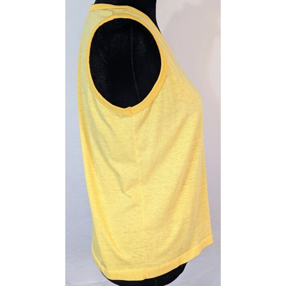 Vintage Big Shot Yellow Ringer Tank Top Small - Made in USA - Picture 2 of 7